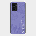 Customized luxury Purple leaves Glass Case Cover For Oppo Reno 7 5G