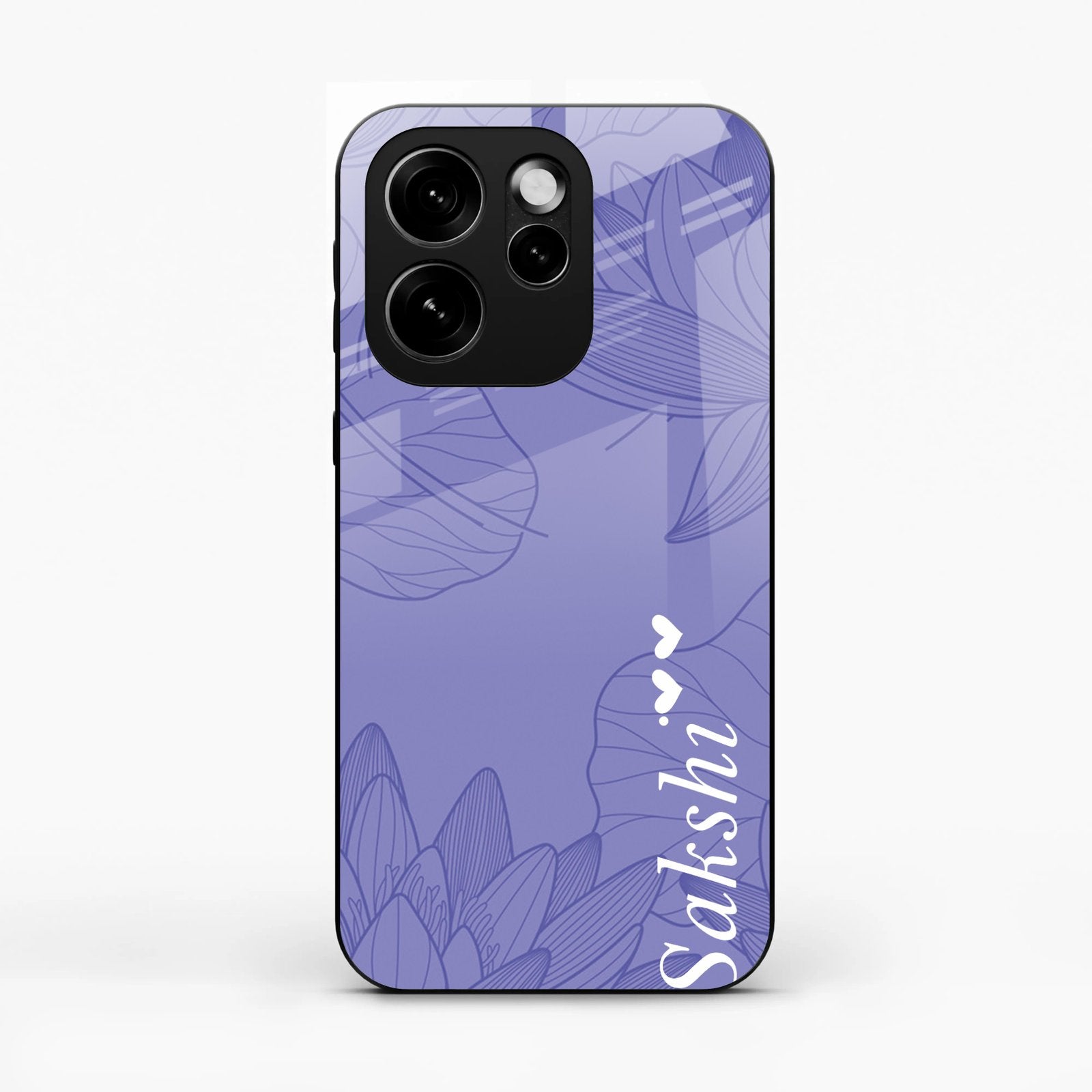 Customized luxury Purple leaves Glass Case Cover For Oppo Reno15 Pro Mini 5G