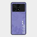 Customized luxury Purple leaves Glass Case Cover For Poco X6 Pro 5G