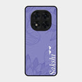 Customized luxury Purple leaves Glass Case Cover For Poco X7 5G