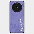 Customized luxury Purple leaves Glass Case Cover For Realme 11 Pro Plus 5G