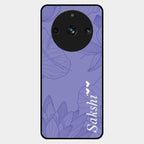 Customized luxury Purple leaves Glass Case Cover For Realme 11 Pro Plus 5G