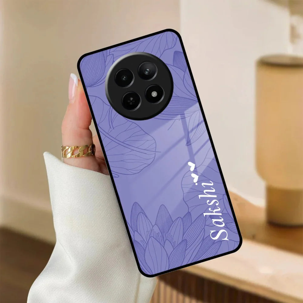 Customized luxury Purple leaves Glass Case Cover For Realme/Narzo - ShopOnCliQ