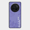 Customized luxury Purple leaves Glass Case Cover For Realme 12 Pro 5G