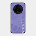 Customized luxury Purple leaves Glass Case Cover For Realme 14 Pro 5G