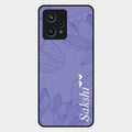 Customized luxury Purple leaves Glass Case Cover For Realme 9 Pro Plus 5G
