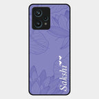 Customized luxury Purple leaves Glass Case Cover For Realme 9 Pro Plus 5G