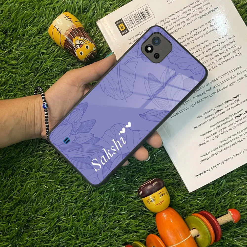 Customized luxury Purple leaves Glass Case Cover For Realme/Narzo - ShopOnCliQ