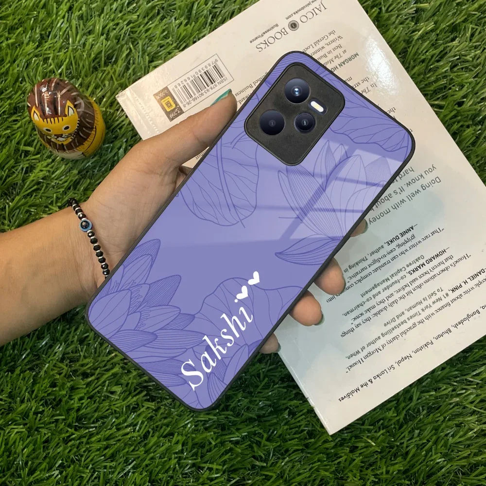 Customized luxury Purple leaves Glass Case Cover For Realme/Narzo - ShopOnCliQ
