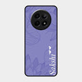 Customized luxury Purple leaves Glass Case Cover For Realme C65 5G