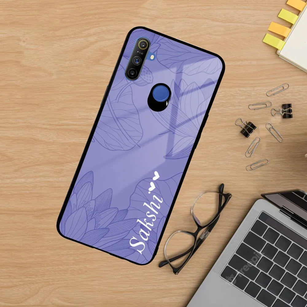 Customized luxury Purple leaves Glass Case Cover For Realme/Narzo - ShopOnCliQ