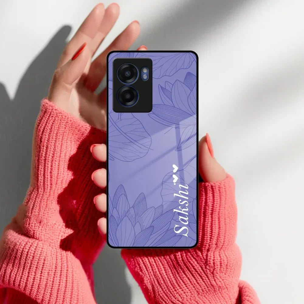 Customized luxury Purple leaves Glass Case Cover For Realme/Narzo - ShopOnCliQ