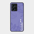 Customized luxury Purple leaves Glass Case Cover For Redmi Note 12 4G