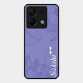 Customized luxury Purple leaves Glass Case Cover For Redmi Note 13 Pro 5G