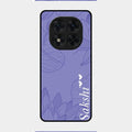 Customized luxury Purple leaves Glass Case Cover For Redmi Note 14 Pro 5G