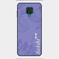Customized luxury Purple leaves Glass Case Cover For Redmi Note 9 Pro