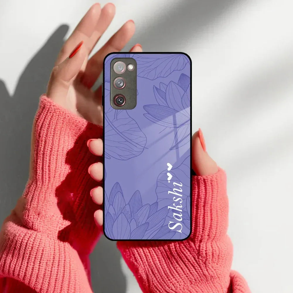 Customized luxury Purple leaves Glass Case Cover For Samsung - ShopOnCliQ