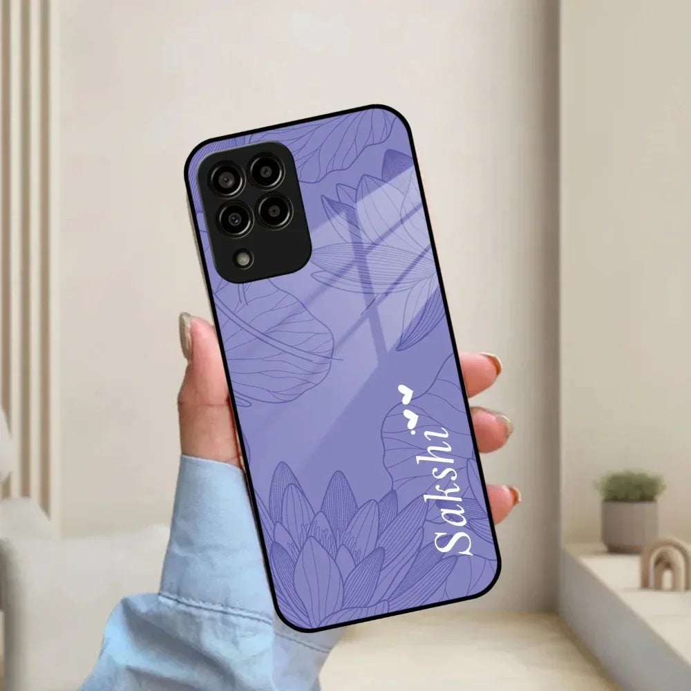 Customized luxury Purple leaves Glass Case Cover For Samsung - ShopOnCliQ