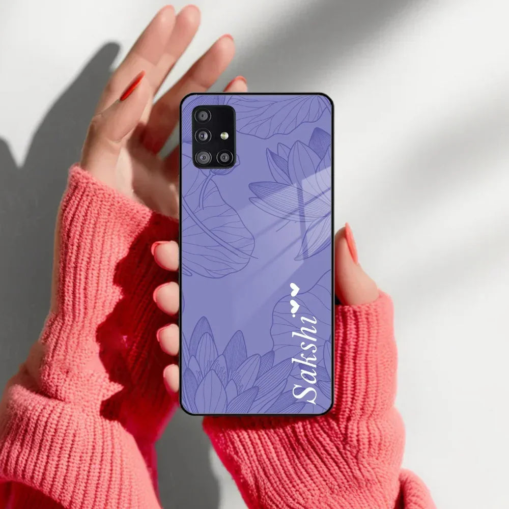 Customized luxury Purple leaves Glass Case Cover For Samsung - ShopOnCliQ