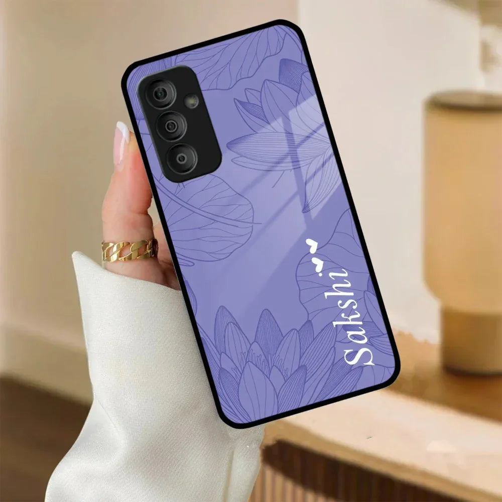 Customized luxury Purple leaves Glass Case Cover For Samsung - ShopOnCliQ