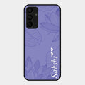 Customized luxury Purple leaves Glass Case Cover For Samsung Galaxy A15 5G