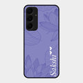 Customized luxury Purple leaves Glass Case Cover For Samsung Galaxy A55 5G