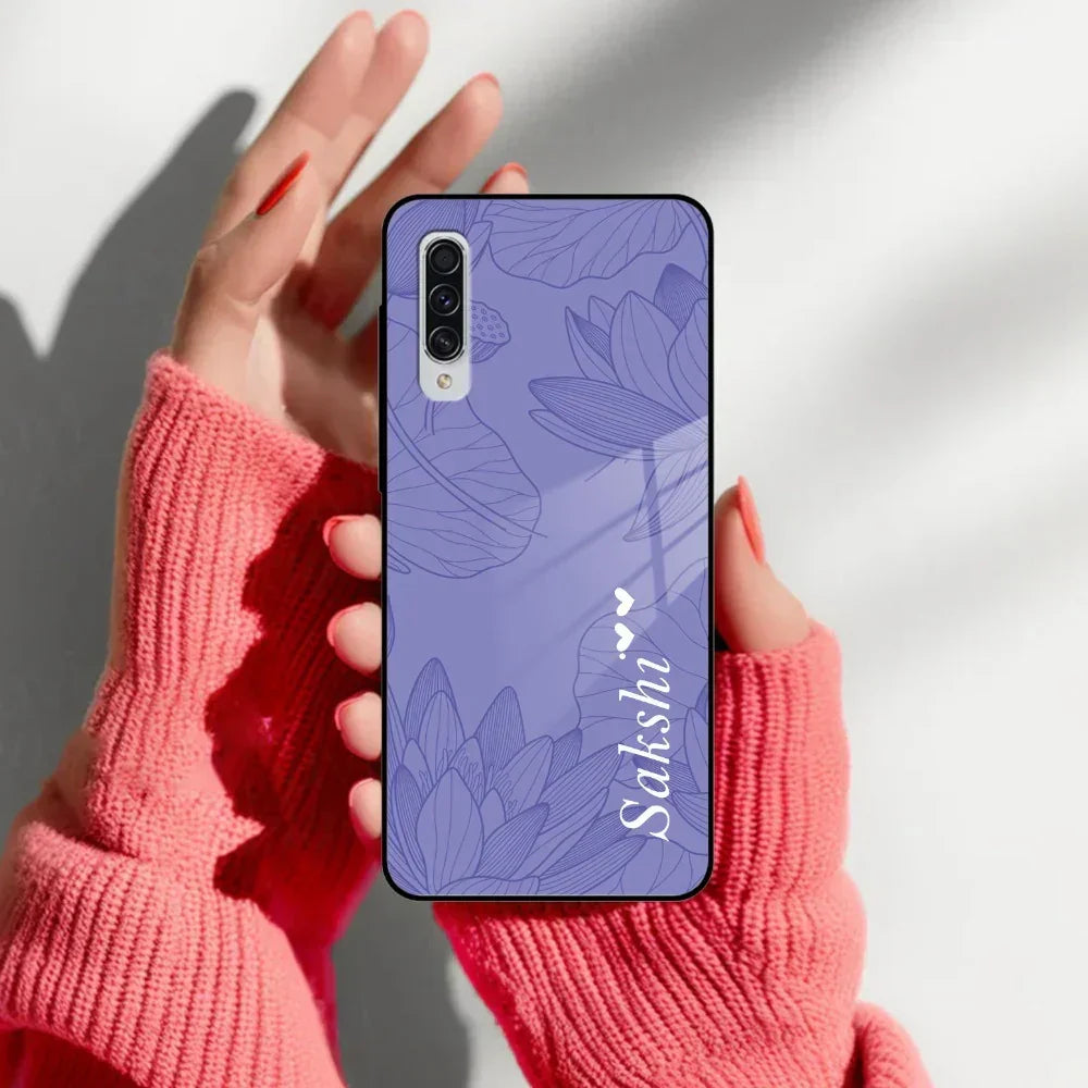 Customized luxury Purple leaves Glass Case Cover For Samsung - ShopOnCliQ