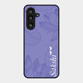 Customized luxury Purple leaves Glass Case Cover For Samsung Galaxy F56 5G
