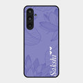 Customized luxury Purple leaves Glass Case Cover For Samsung Galaxy M35 5G