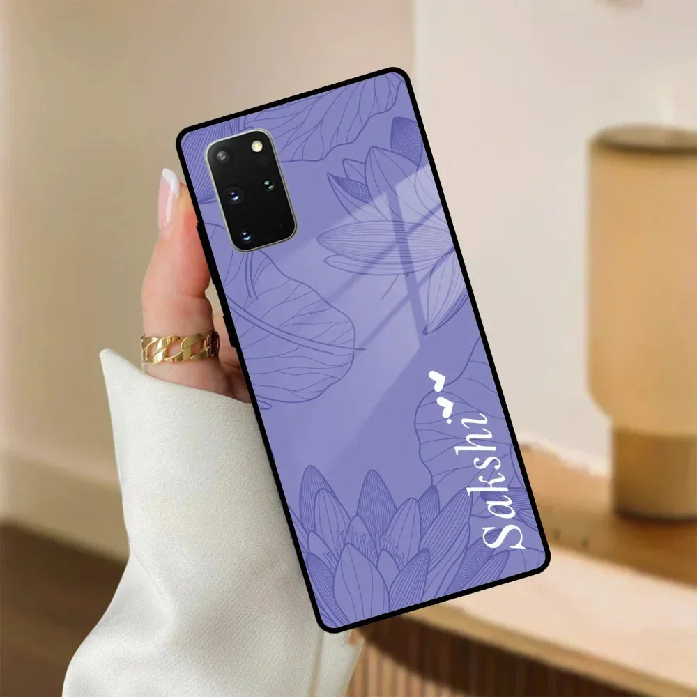 Customized luxury Purple leaves Glass Case Cover For Samsung - ShopOnCliQ
