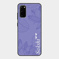 Customized luxury Purple leaves Glass Case Cover For Samsung Galaxy S20