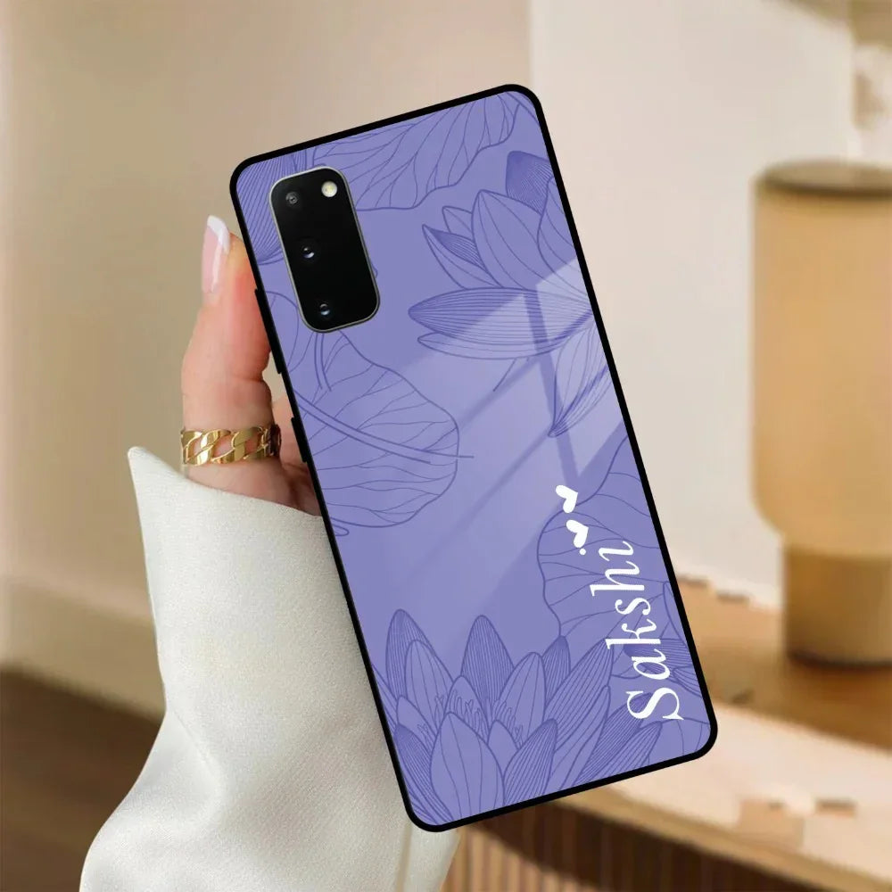 Customized luxury Purple leaves Glass Case Cover For Samsung - ShopOnCliQ