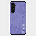 Customized luxury Purple leaves Glass Case Cover For Samsung Galaxy S23 Fe 5G