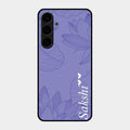 Customized luxury Purple leaves Glass Case Cover For Samsung Galaxy S24 Plus 5G