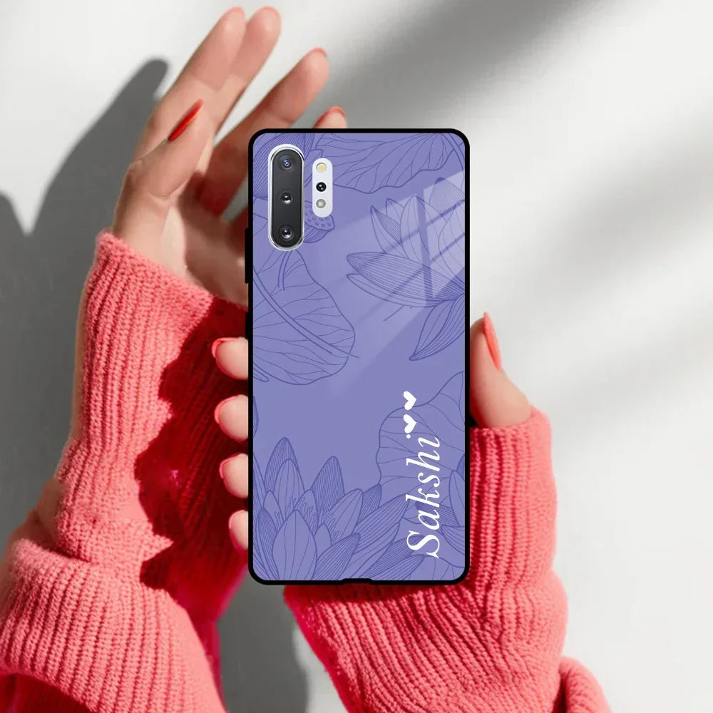 Customized luxury Purple leaves Glass Case Cover For Samsung - ShopOnCliQ