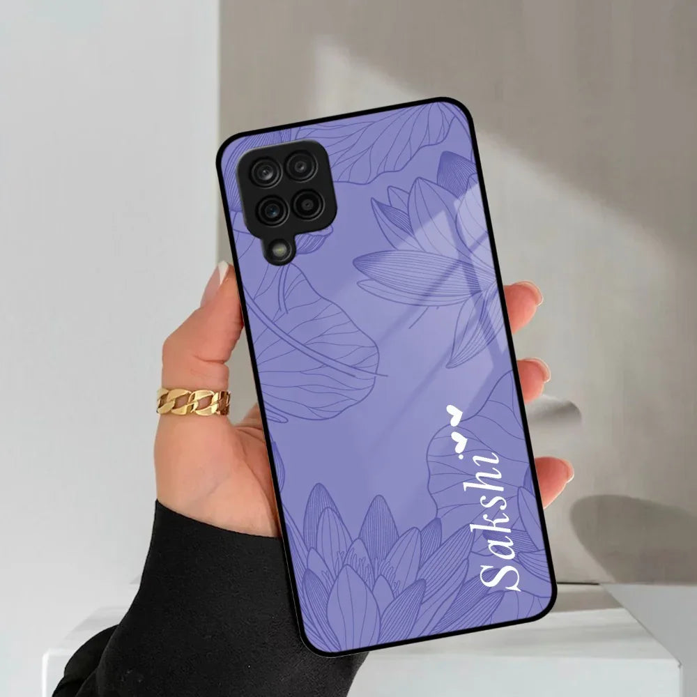 Customized luxury Purple leaves Glass Case Cover For Samsung - ShopOnCliQ