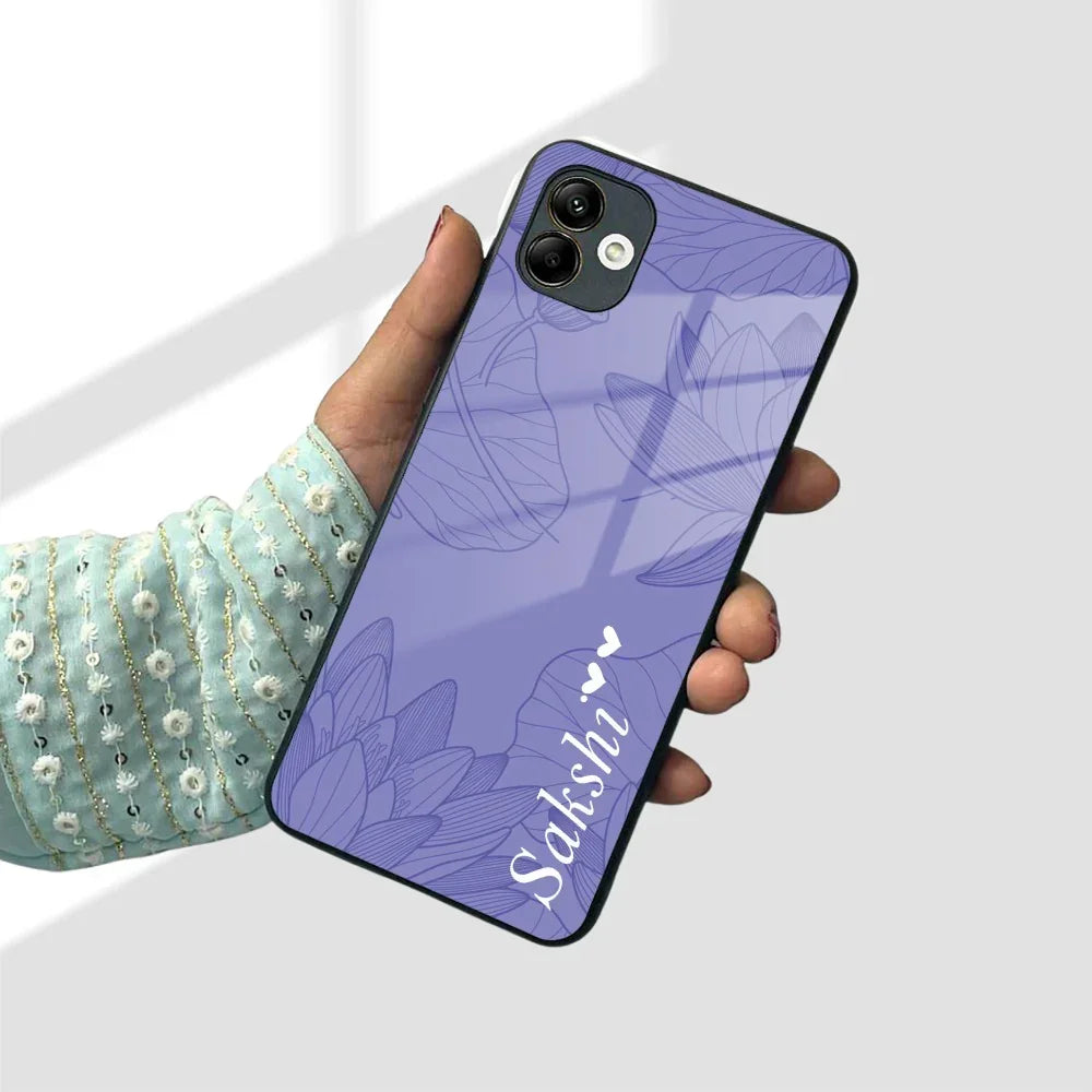 Customized luxury Purple leaves Glass Case Cover For Samsung - ShopOnCliQ