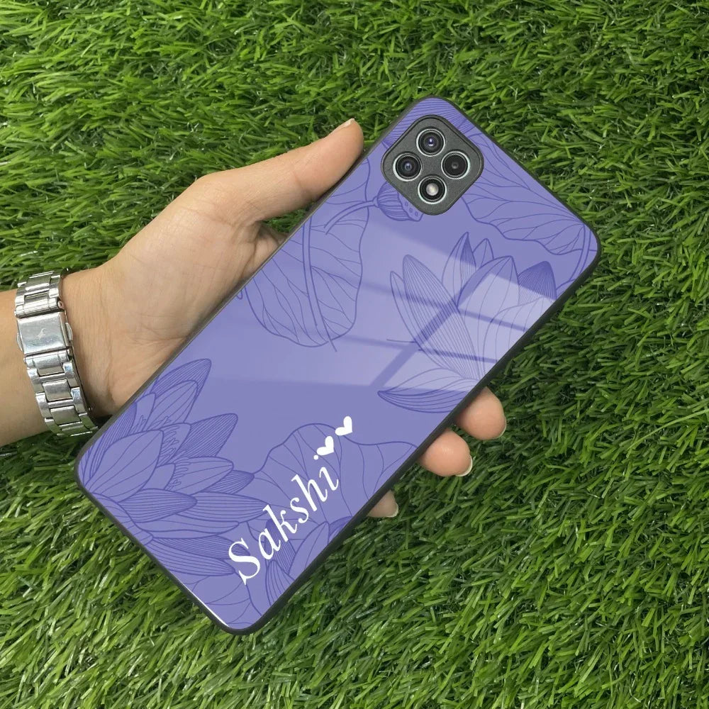 Customized luxury Purple leaves Glass Case Cover For Samsung - ShopOnCliQ