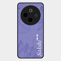 Customized luxury Purple leaves Glass Case Cover For Vivo T4 5G