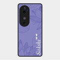 Customized luxury Purple leaves Glass Case Cover For Vivo V40 5G