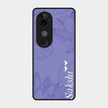 Customized luxury Purple leaves Glass Case Cover For Vivo V40 Pro 5G