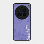 Customized luxury Purple leaves Glass Case Cover For Vivo X200 Pro 5G