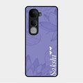 Customized luxury Purple leaves Glass Case Cover For Vivo Y400 Pro 5G