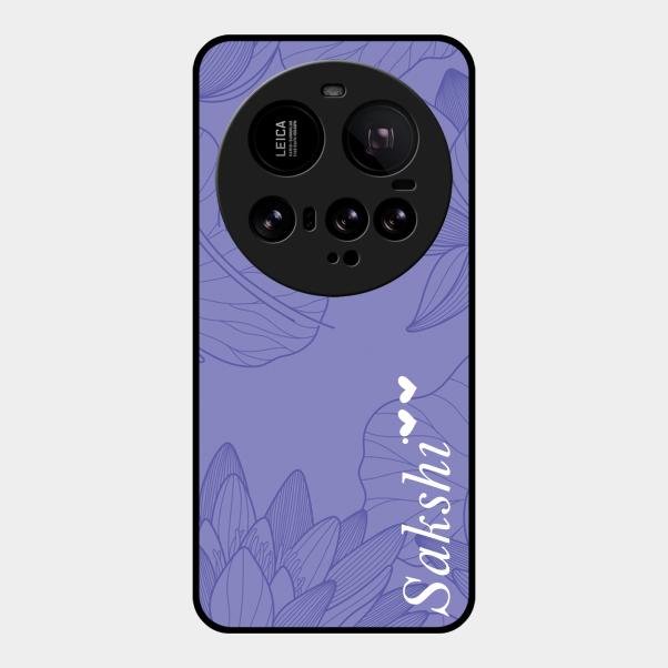 Customized luxury Purple leaves Glass Case Cover For Xiaomi 15 Ultra 5G