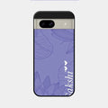 Customized luxury Purple leaves Glossy Metal Case Cove For Google Pixel 8A 5G