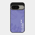 Customized luxury Purple leaves Glossy Metal Case Cove For Google Pixel 9 5G