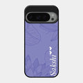 Customized luxury Purple leaves Glossy Metal Case Cove For Google Pixel 9 Pro 5G