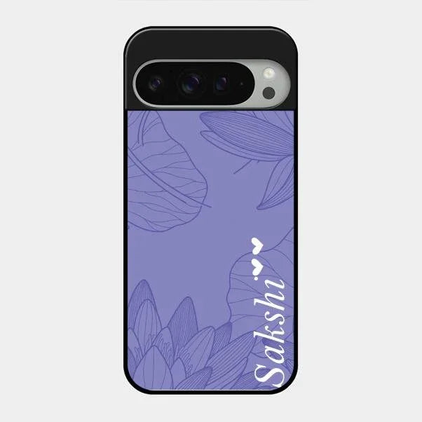 Customized luxury Purple leaves Glossy Metal Case Cove For Google Pixel 9 Pro Xl
