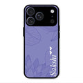 Customized luxury Purple leaves Glossy Metal Case Cove For iPhone 17 Pro Max