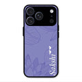 Customized luxury Purple leaves Glossy Metal Case Cove For iPhone 17 Pro